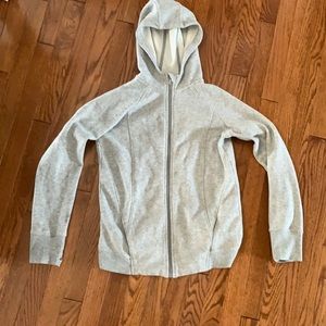 light grey sweatshirt zip up girls size 14/16